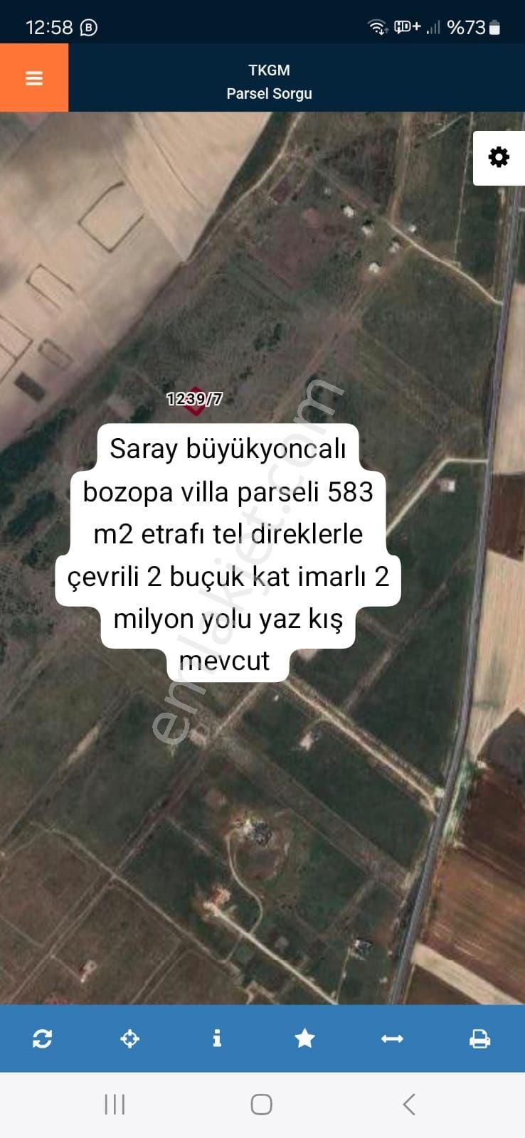 Saray Büyükyoncalı Merkez Satılık Konut İmarlı Villa Parseli