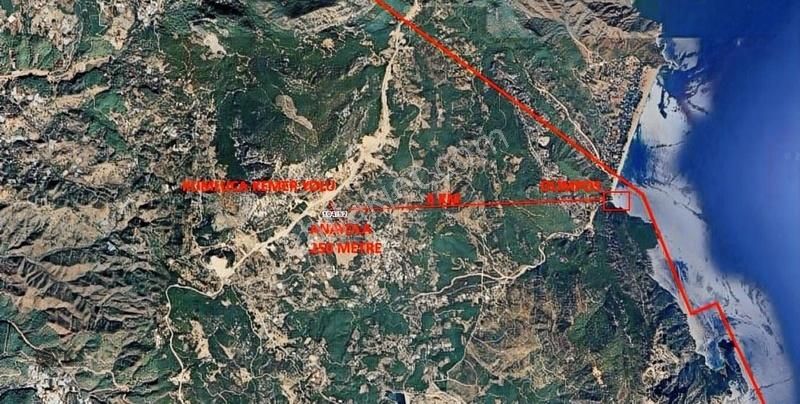 Kumluca Yazır Satılık Tarla Olimpos Manzaralı Müstakil Tapu Asfalta 250 M. Özel Yol İzni Var