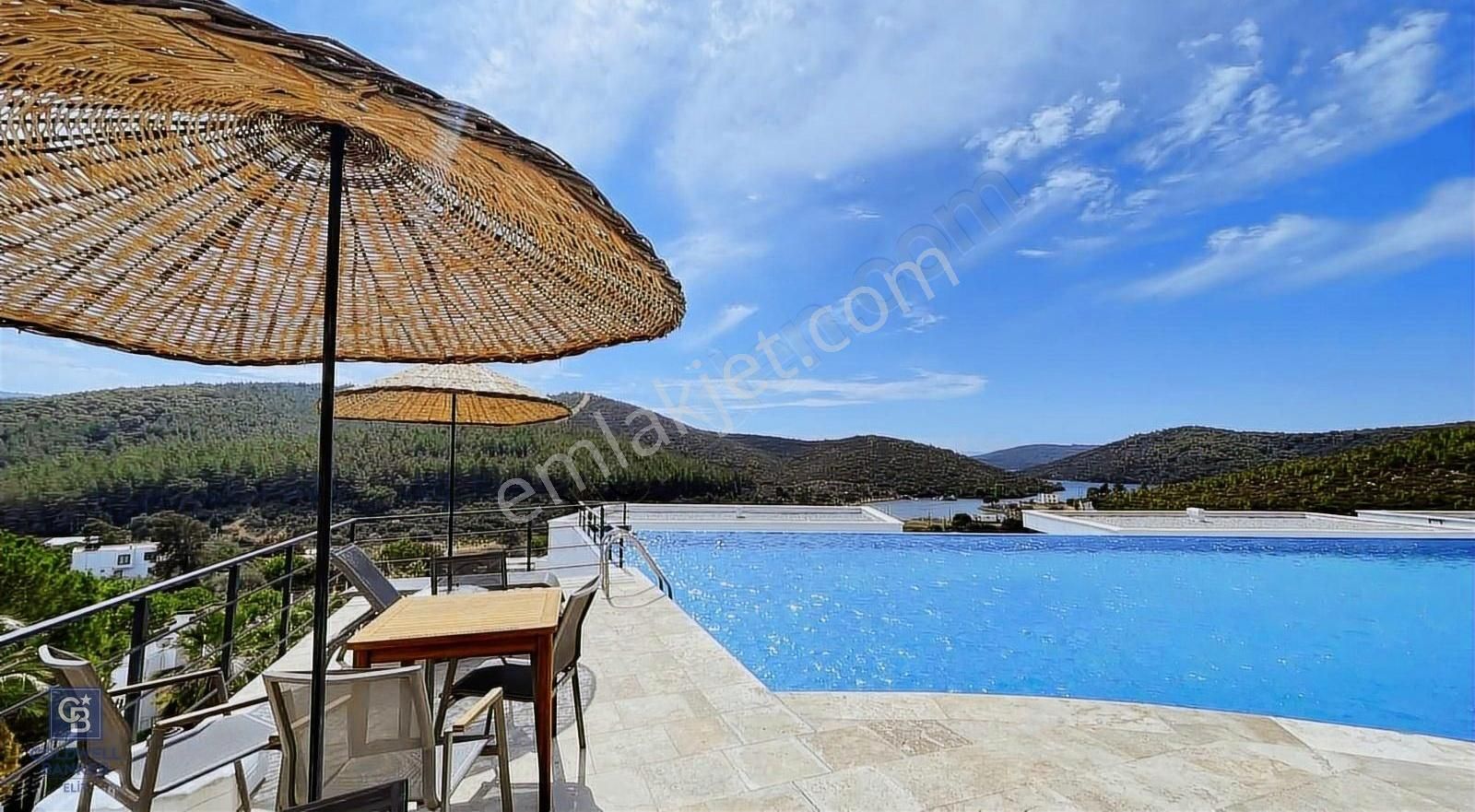 Milas Meşelik Kiralık Villa Bodrum Güvercinlik Kuyucak'ta Havuzlu Site Eşyasız Kiralık Villa