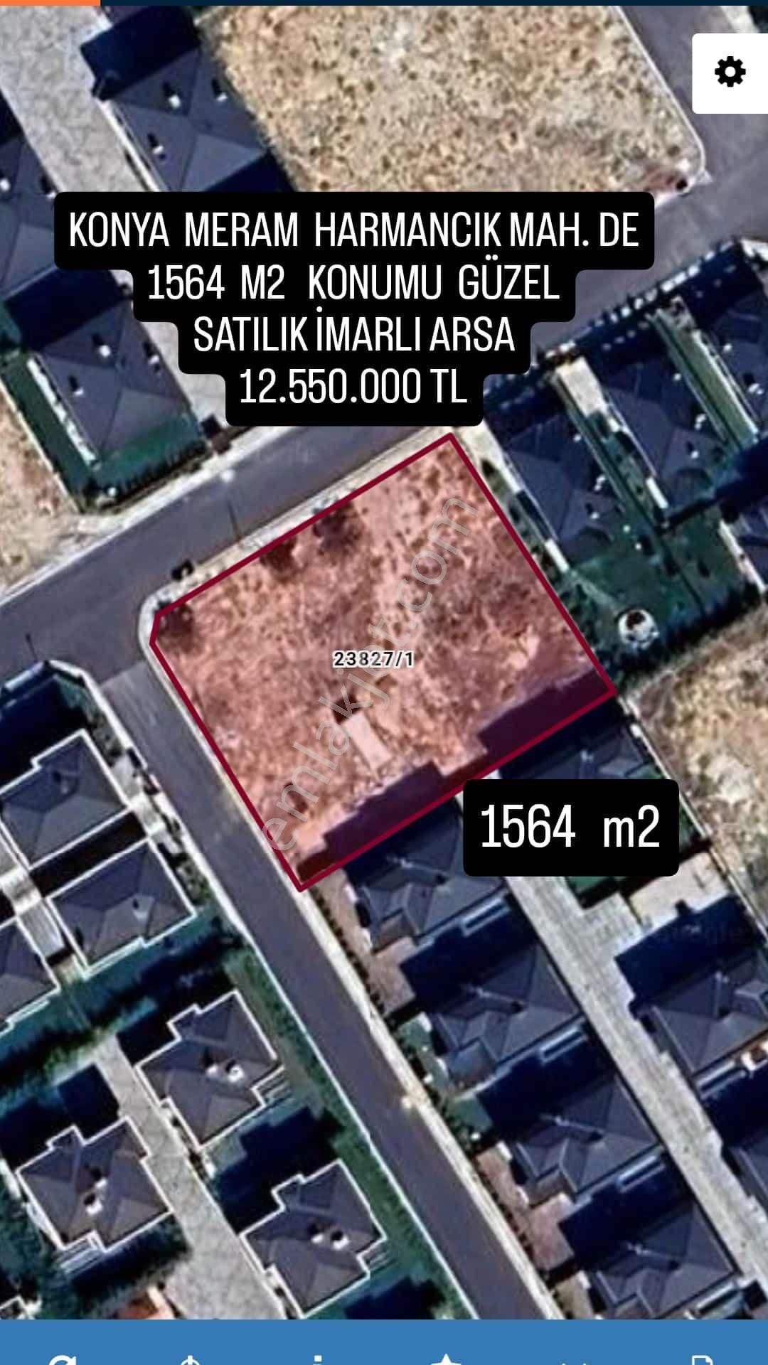 Meram Harmancık Satılık Konut İmarlı Konya Meram Harmancık Mah. 1.564 M2 Satılık Vılla Arsası