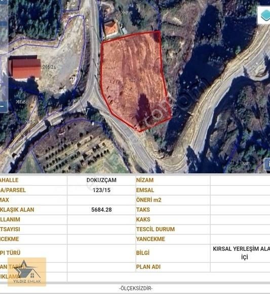 Menteşe Dokuzçam Satılık Tarla Muğla Dokuzçam 1117m2 Satılık İmarlı Arsa