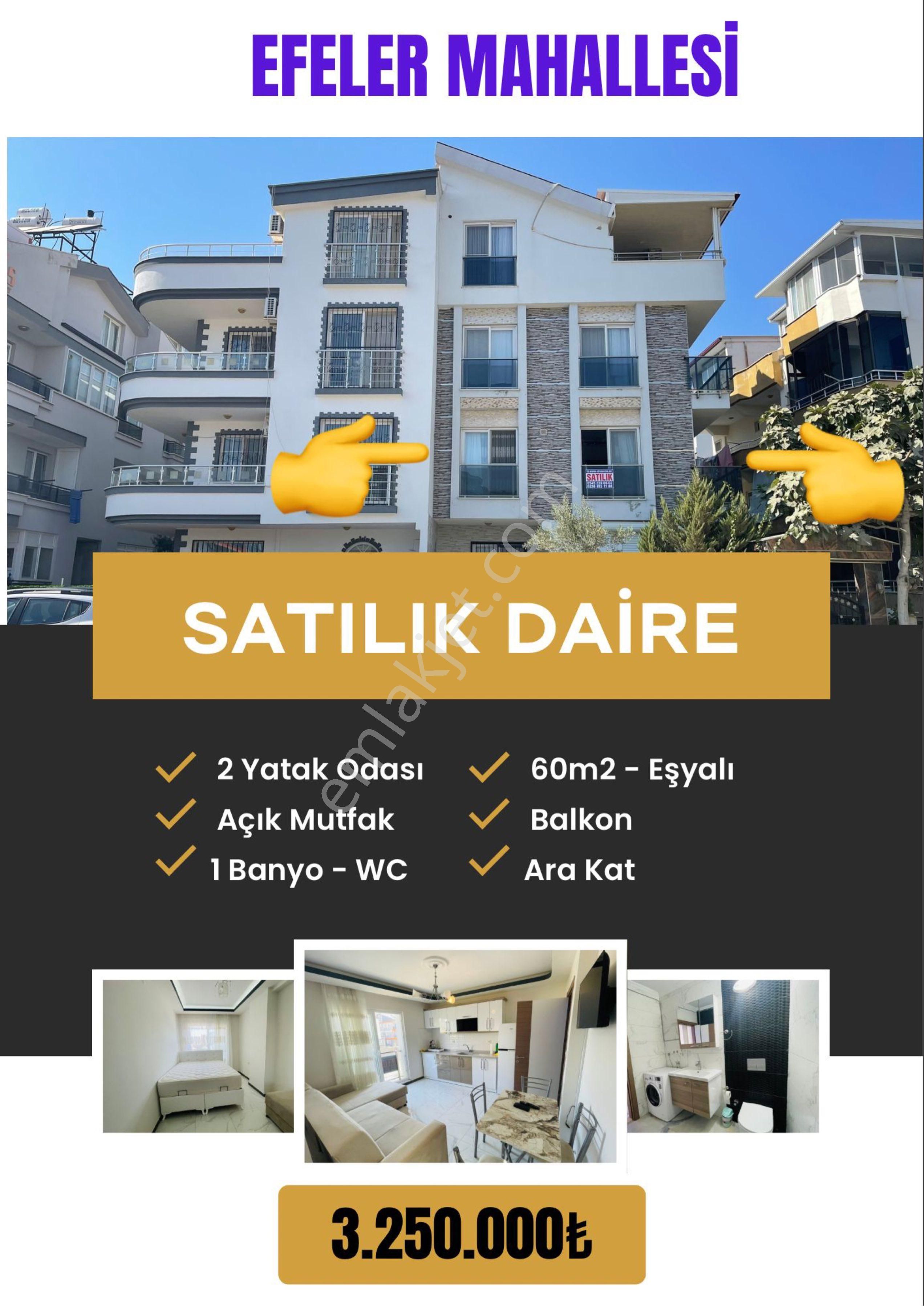 Didim Efeler Satılık Daire Didim Efelerde 2+1 Denize Yakın Eşyalı Daire