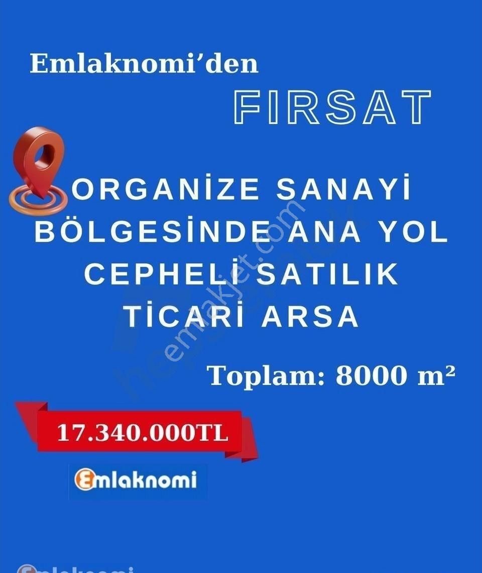 Karaman Merkez Pirireis Satılık Sanayi İmarlı Organize Sanayi Bölgesinde Ana Yol Cepheli Satılık Ticari Arsa