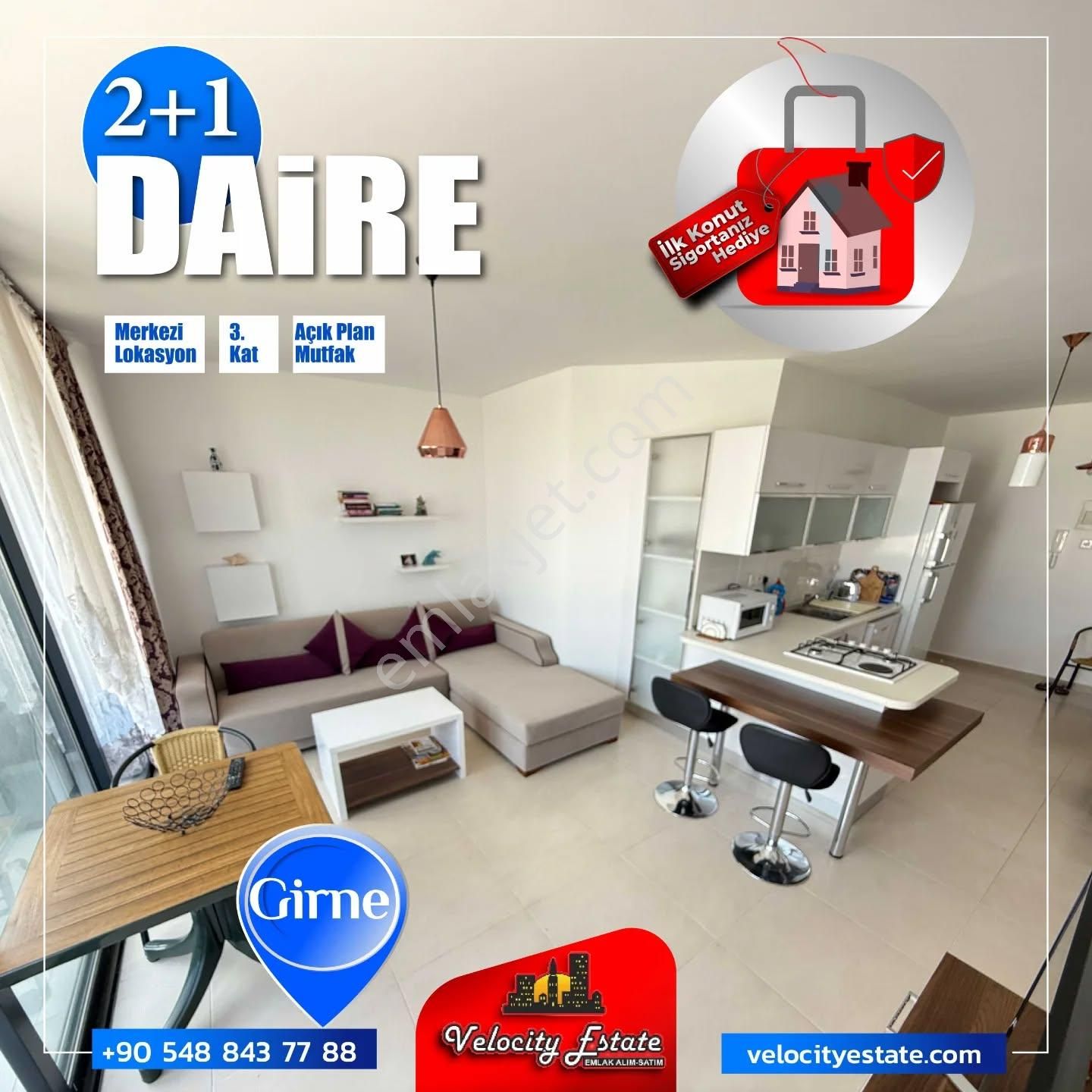 Girne Aşağı Girne Satılık Daire Girne Merkezi Lokasyonunda Kaçırılmayacak 2+1 Yatırıma Uygun Daire