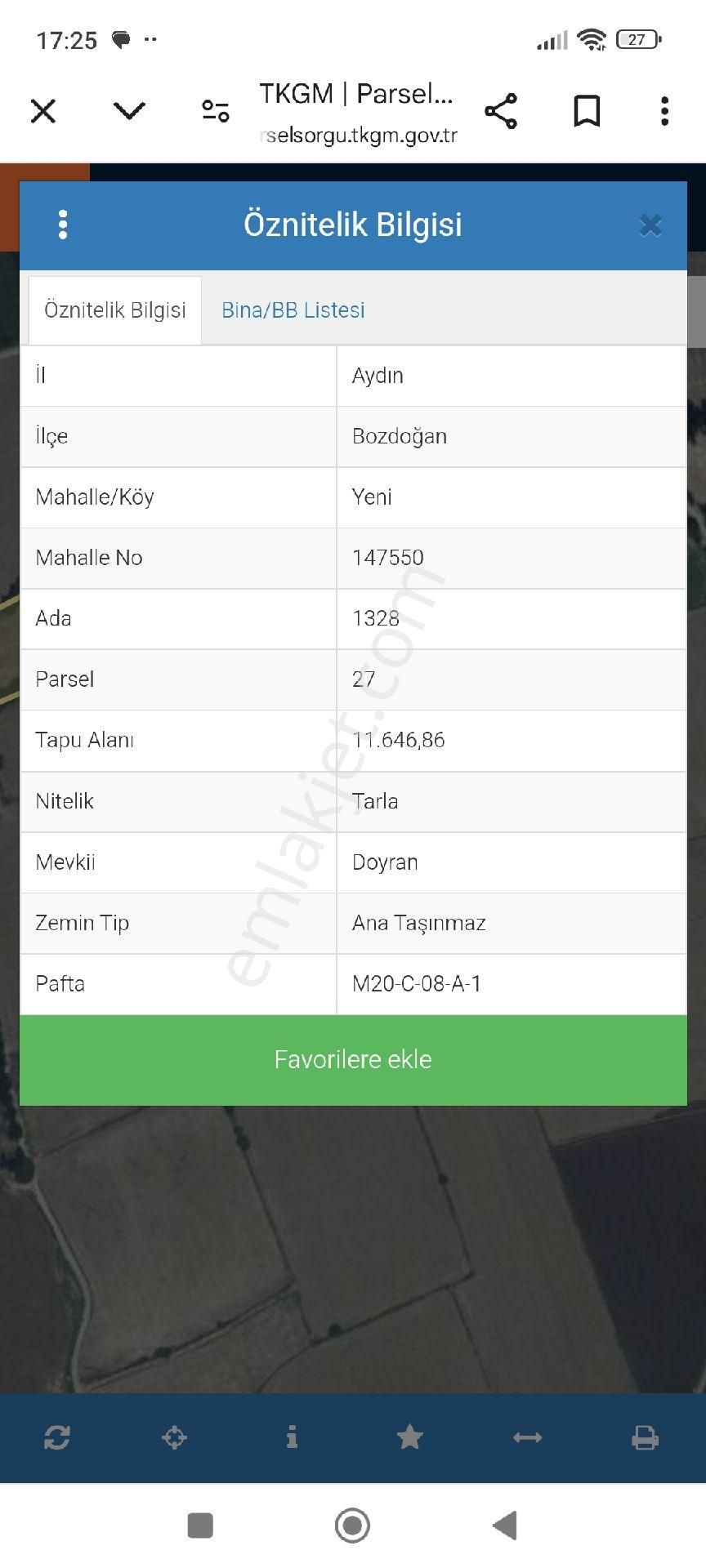 Bozdoğan Yeni Mahallede Satılık Tarla
