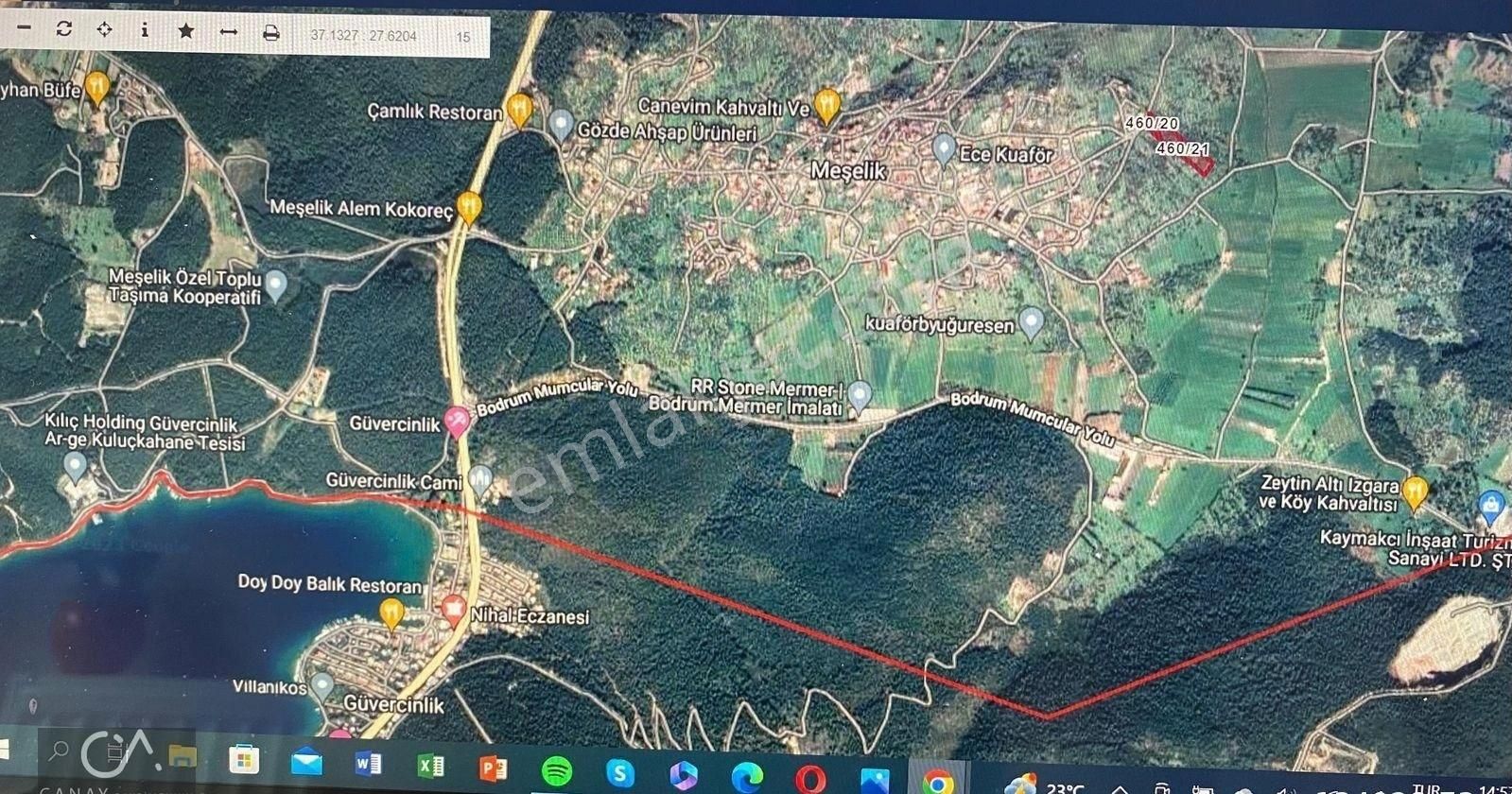Milas Bodrum Yolunda Meşelik Mah İmarlı 1535 M2 İçinde 300 M2 Havuzlu Villa -zeytinlik Satılık - Görsel 3
