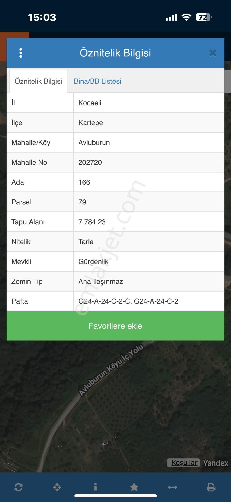 Kocaeli Kartepe Avluburun Köyünde 7.784 M2 Tarla - Görsel 15