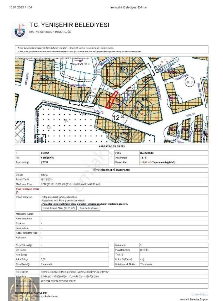 Bursa Yenişehir Çayır Mahallesi Kapalı Pazar Yeri Karşısında Satılık İki Katlı Müstakil Ev - Görsel 20