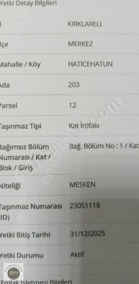 Kırklareli Merkez Karacaibrahim Satılık Konut İmarlı Nokta Emlaktan Satılık 410m2 Arsa