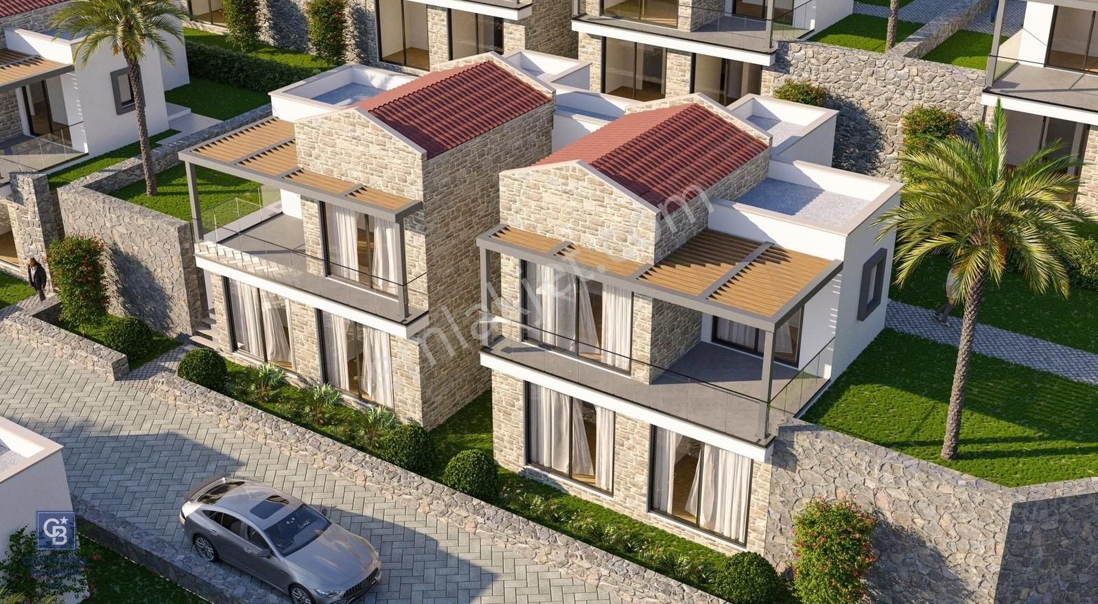 Bodrum İslamhaneleri Satılık Villa %30 Peşinatla Projeden Satılık Plaj Anlaşmalı 2+1 İkiz Villa