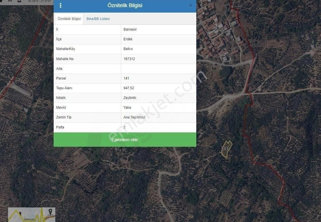 Erdek Belkıs Mahallesinde Deniz Manzaralı Satılık Arazi - Görsel 2