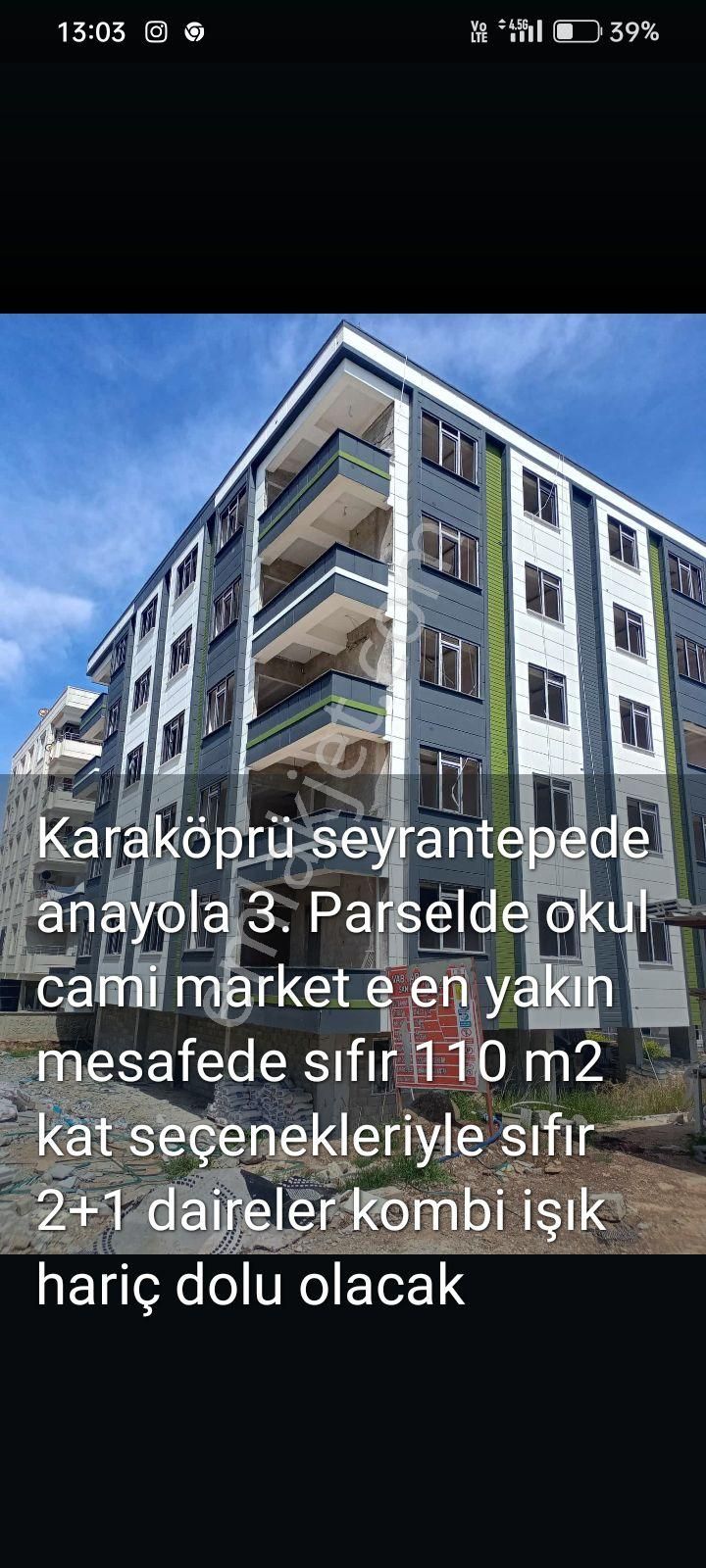 Karaköprü Seyrantepe Satılık Daire Satılık Daire