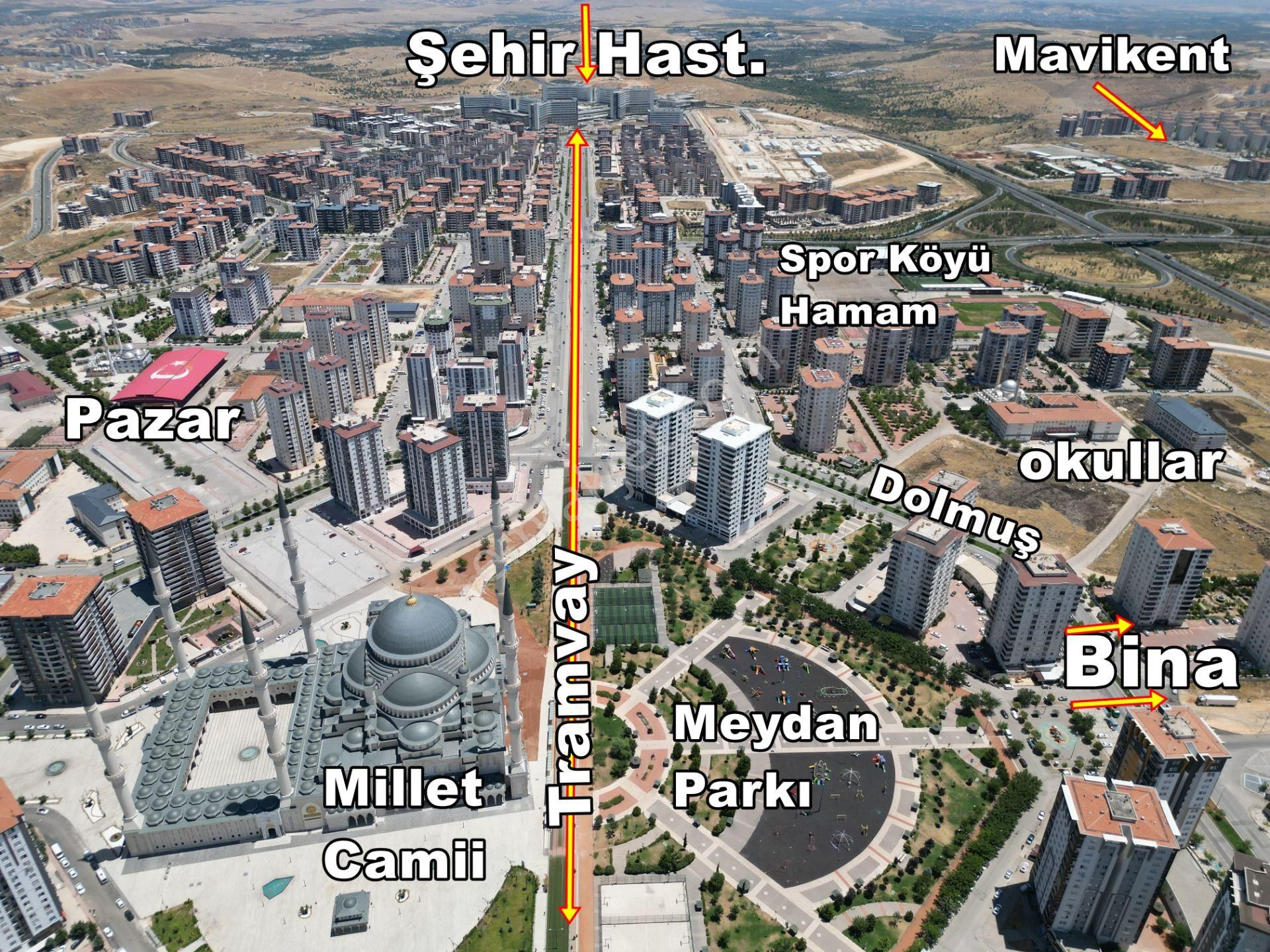 Gaziantep Şahinbey Okula Yakın Kiralık Daire Şahinbey Akkentte Site İçinde Dolmuş Tramvay Park Okul Avm Pazar