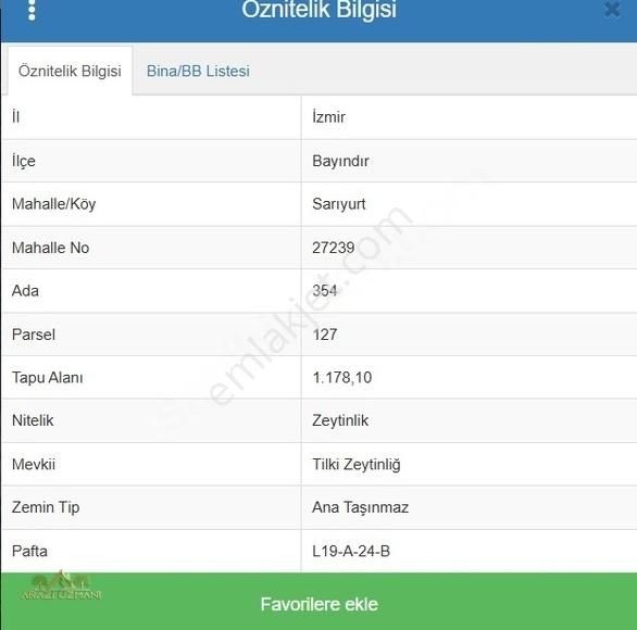 *izmir Bayındır'da Yatırımlık Zeytinlik Fırsatı*