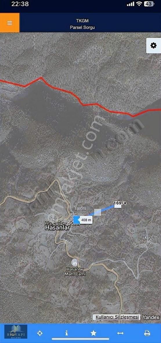 Balıkesir Dursunbey Hasanlar 698 M2 Yerleşime Yakın Arazi - Görsel 2