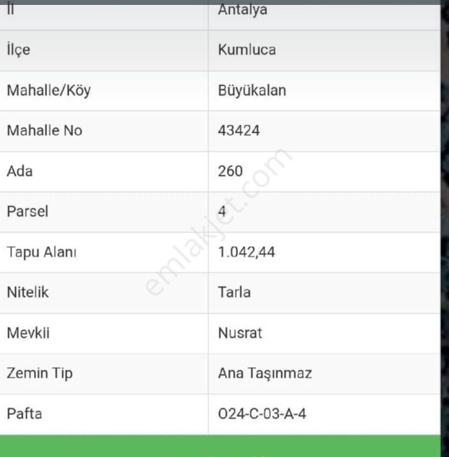 Kumluca Büyükalanda Satılık Tarla - Görsel 2