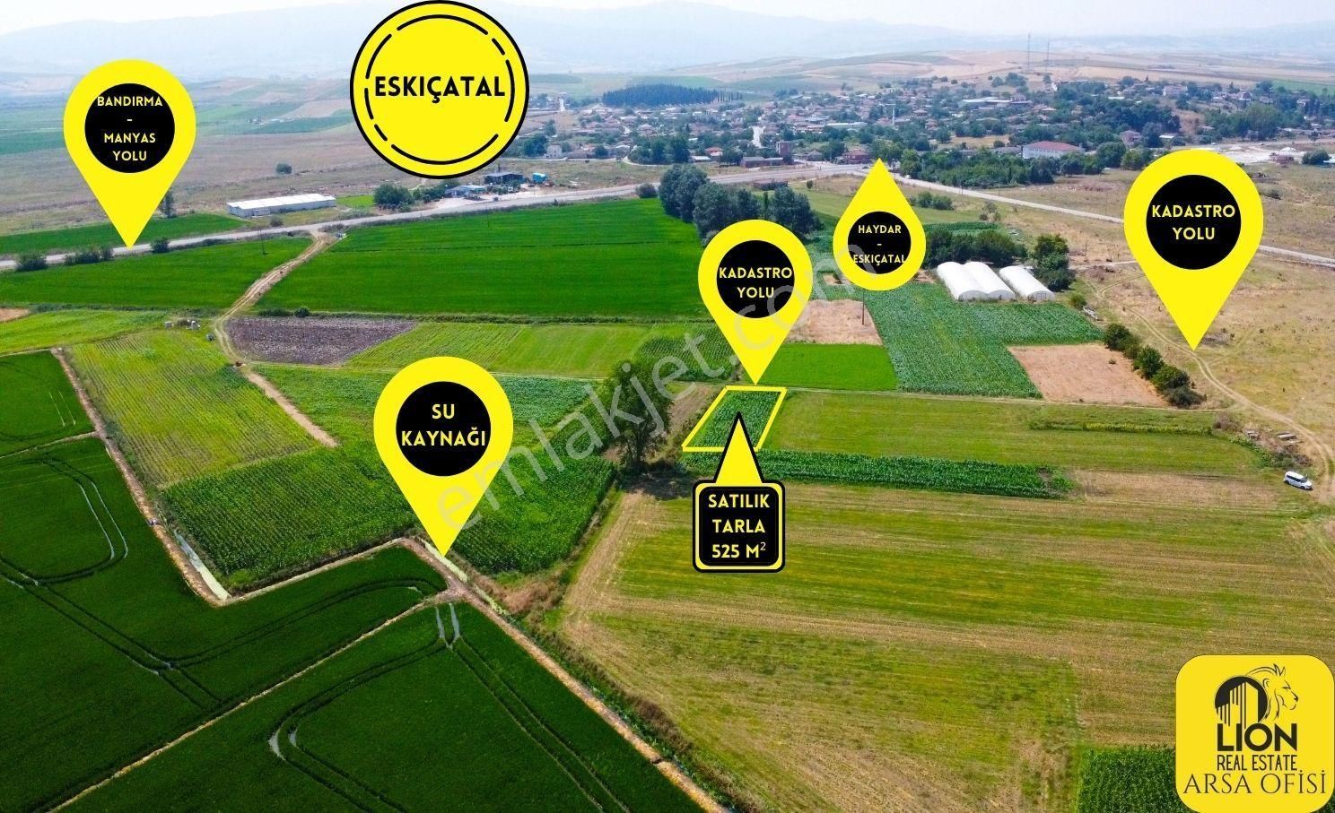 🟡⚫balıkesir Manyas Eskiçatal Köyün Dibinde 525 M² Satılık Tarla⚫🟡
