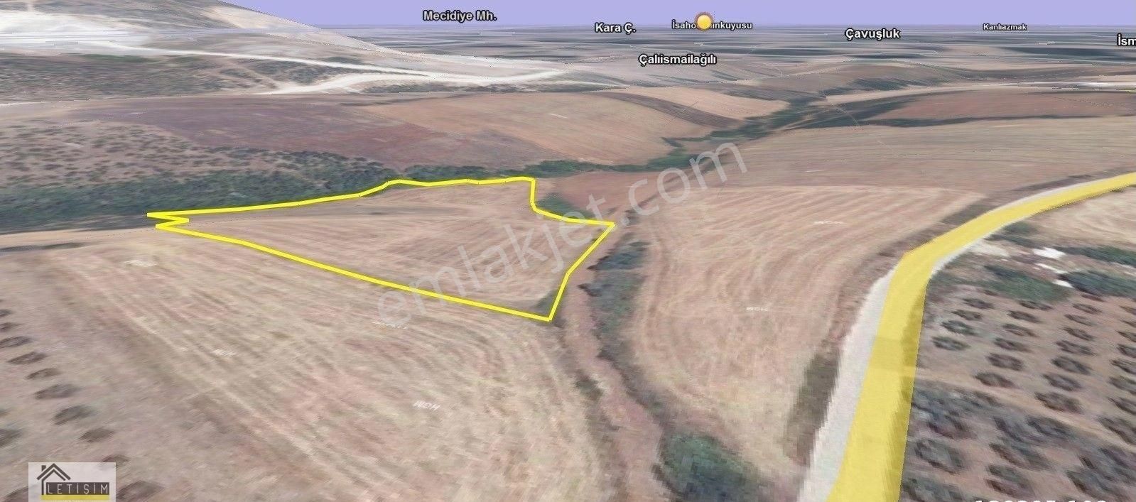 Bursa Karacabey Kıranlar'da Kadastro Yoluna Cephe 10 Buçuk Dönüm Tarla - Görsel 14