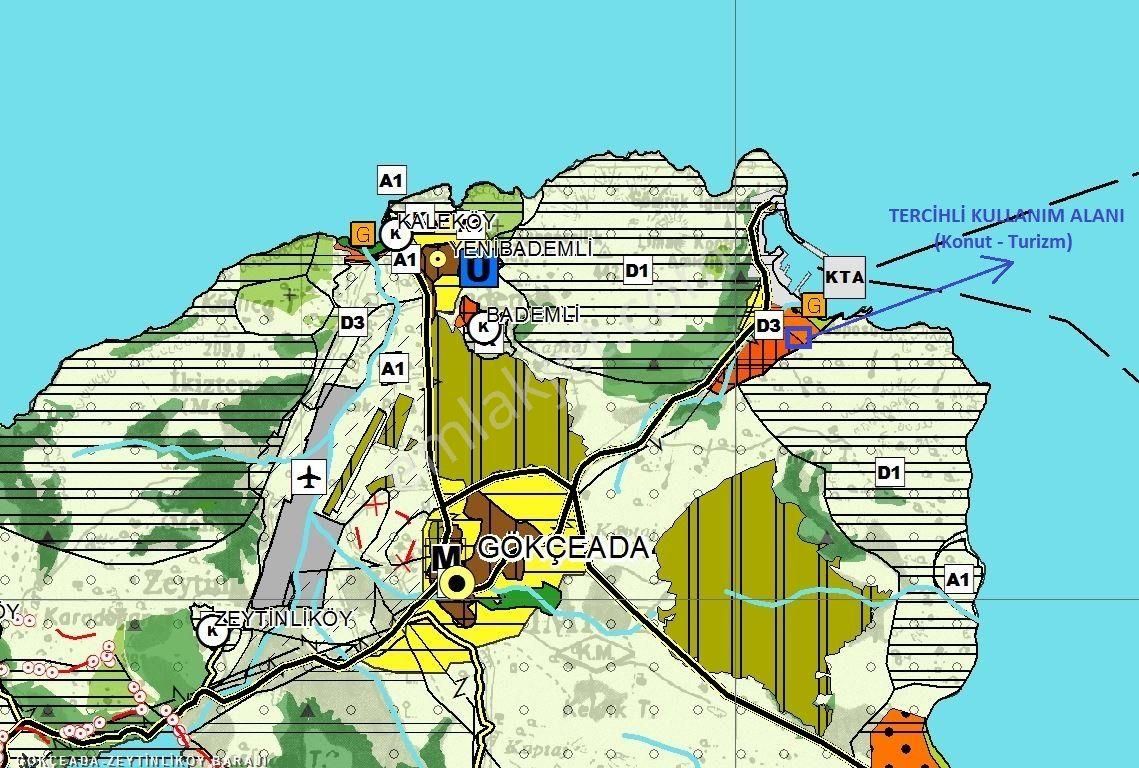 Gökçeada Kuzulimanında 4730 M2 Satılık Turizm İmarlı Arsa - Görsel 3
