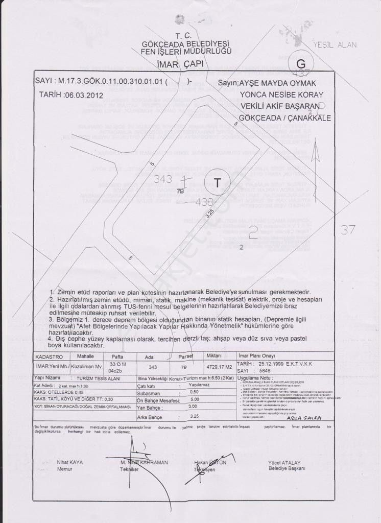 Gökçeada Kuzulimanında 4730 M2 Satılık Turizm İmarlı Arsa - Görsel 2