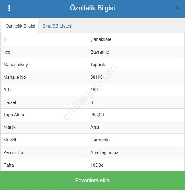 Çanakkale Bayramiç Tepecik Mah 258 M2 Arsa - Görsel 8