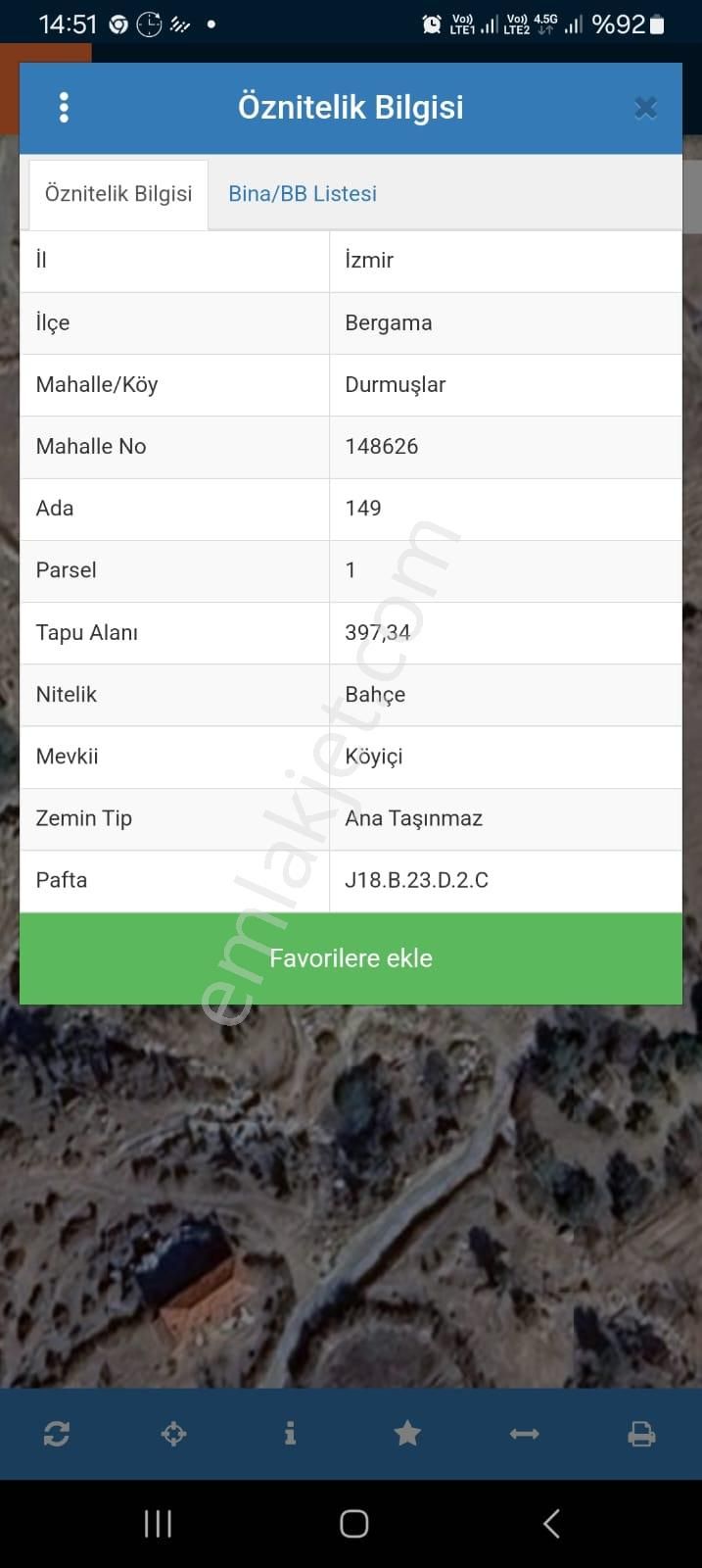 İzmir Bergama Durmuşlar Mh 397 M2 Köy İçi Bahçemiz Satılıktır - Görsel 6