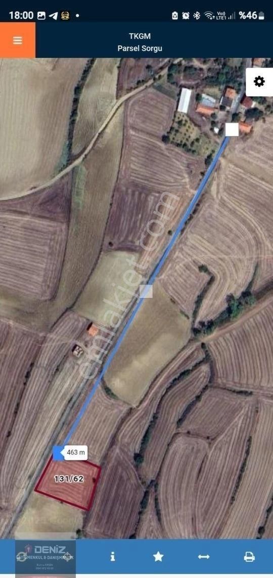 Deniz Gayrimenkul Satılık Tarla Malkara Dereköy Mh De Yol Cepheli
