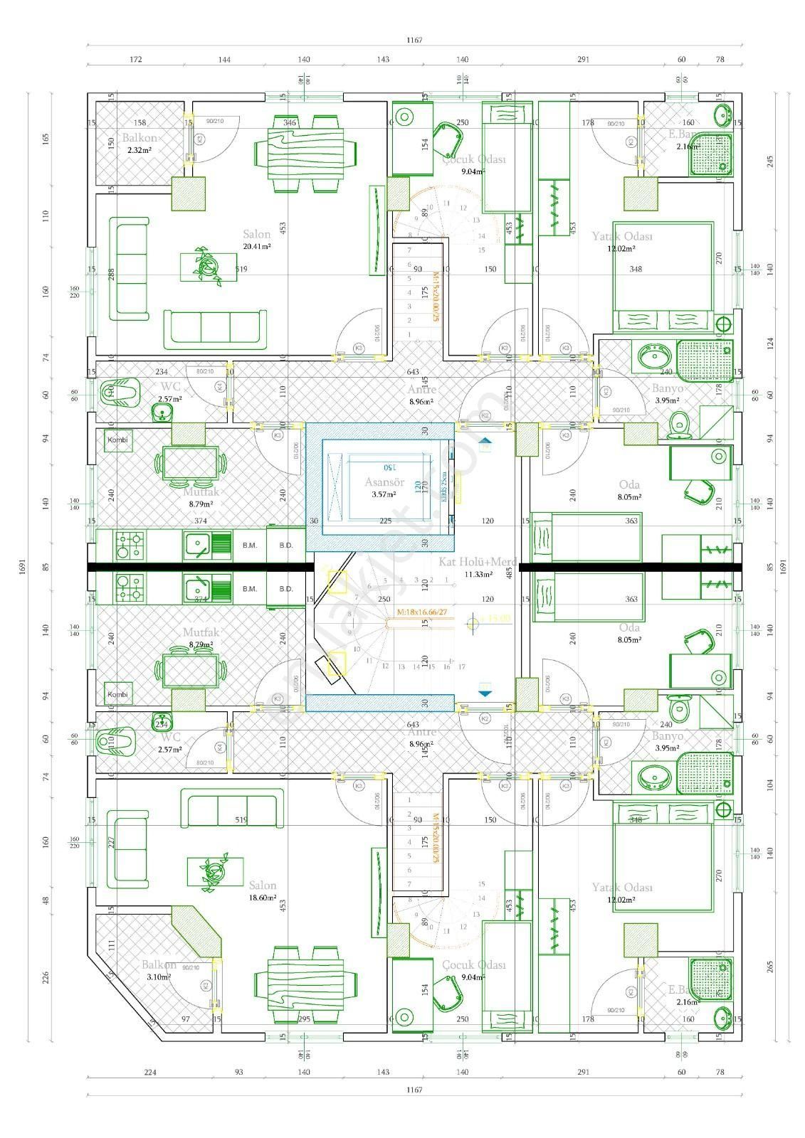 İstanbul Sultanbeylide İnşaatı Devam Eden Projede Satılık 6+1 - Görsel 16