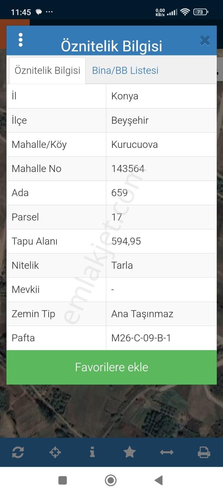 Beyşehir Kurucuova Mahallesinde Satılık Yatırımlık Sulak Tarla