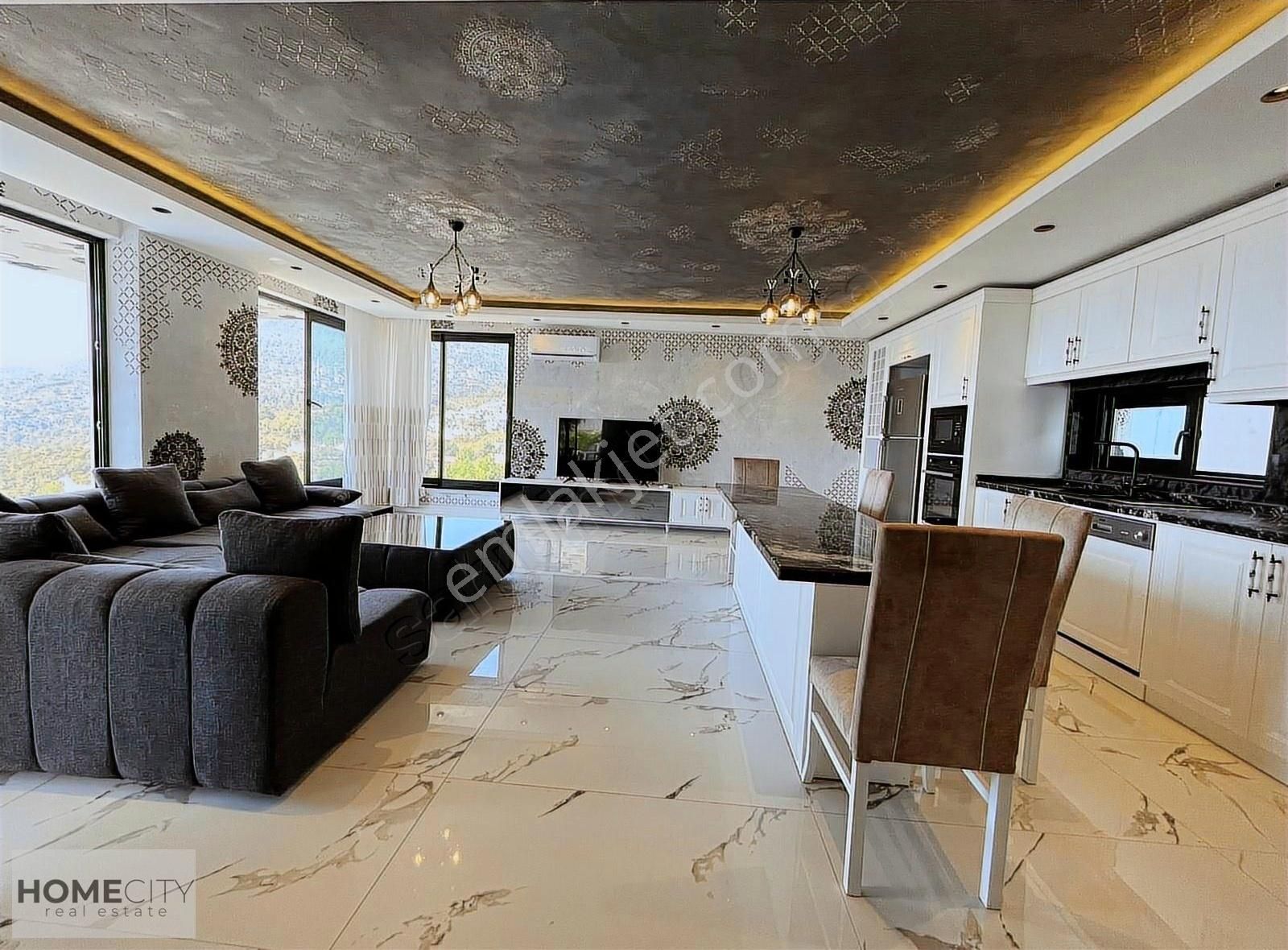 Alanya Tepe 4+1 750m2 Eşyalı,havuzlu,müstakil,lüks,kale Manzaral - Görsel 2
