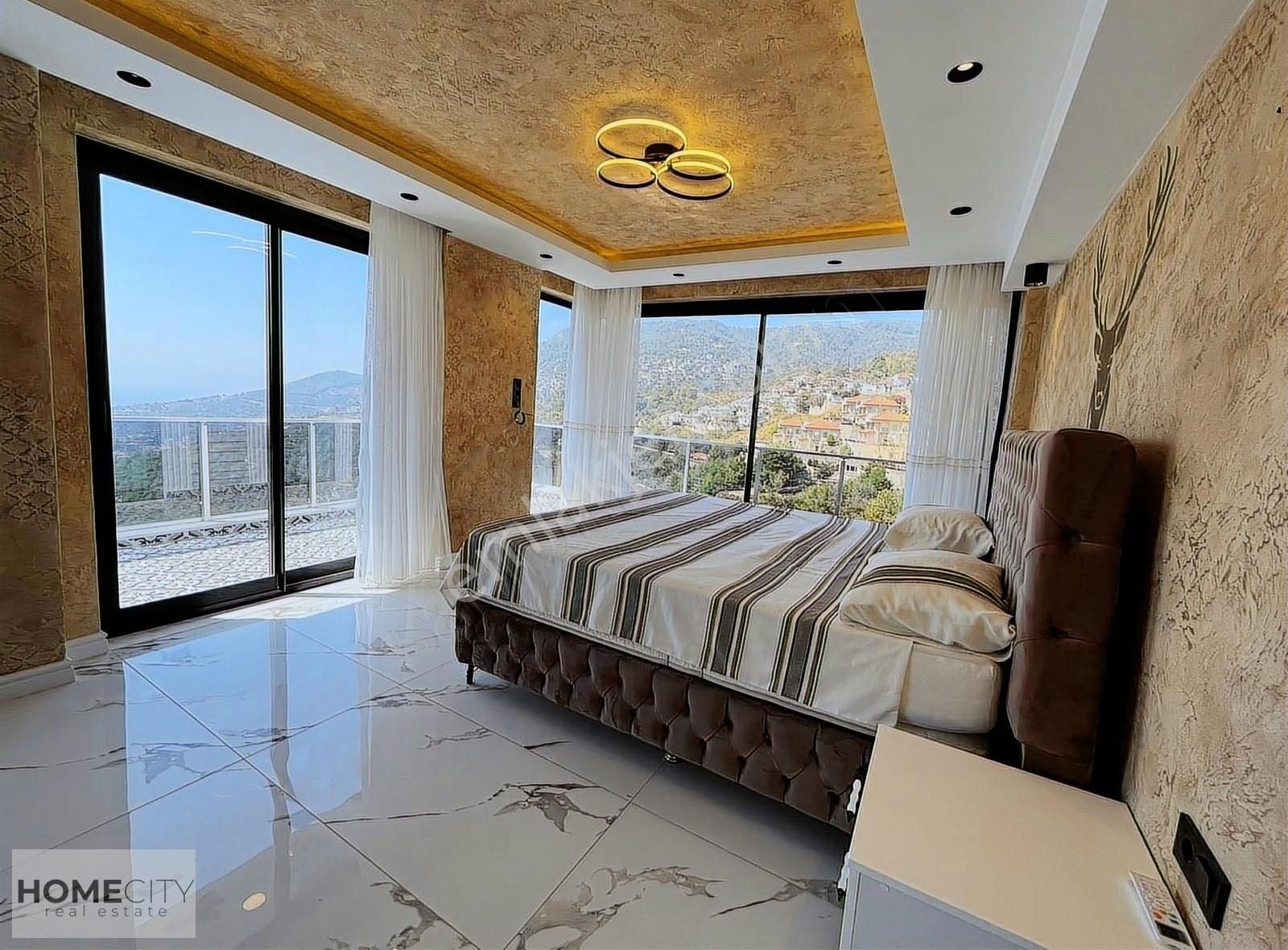 Alanya Tepe 4+1 750m2 Eşyalı,havuzlu,müstakil,lüks,kale Manzaral - Görsel 16
