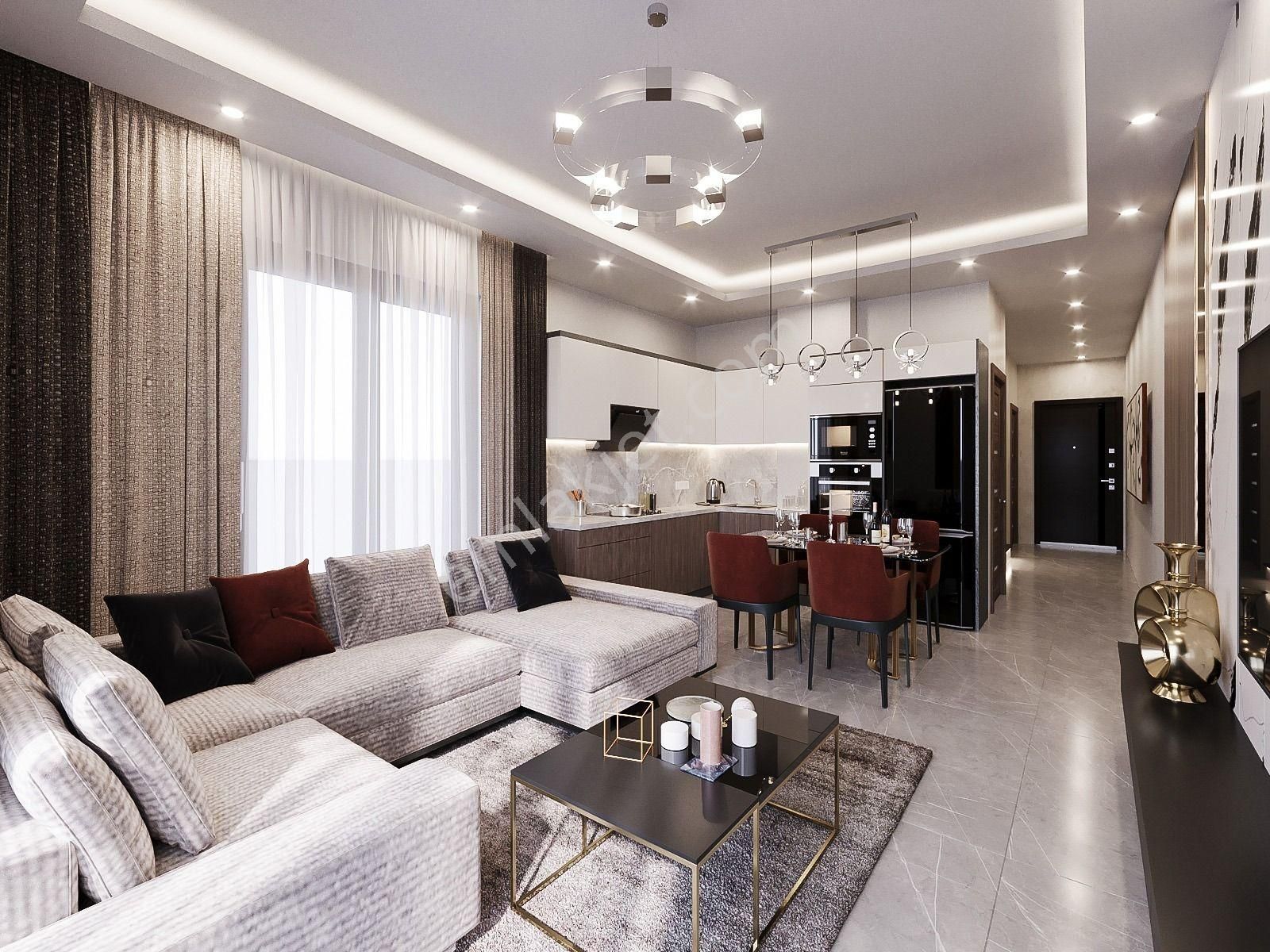 Krediye Uygun! Alanya Cikcilli'de Satılık 1+1 Amerikan Mutfak Sıfır Daire - Görsel 7