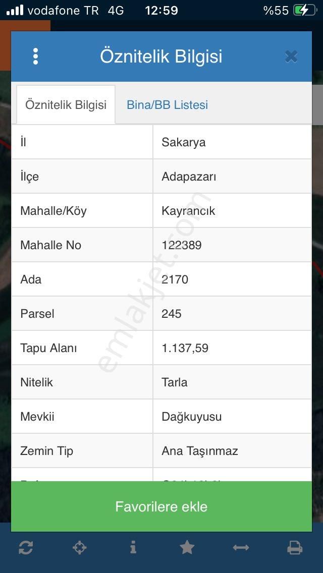 Sakarya Kayrancık Mah. Yatırımlık 1137m2 Tarla - Görsel 6