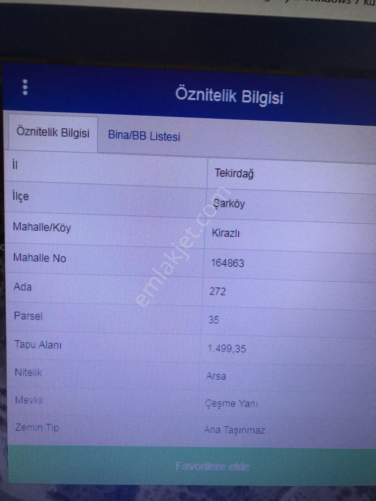 Şarköy De Işık Emlaktan Kirazlı Mah De 1500 M2 0/35 İmarlı Arsa - Görsel 14