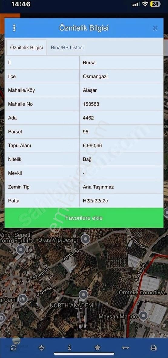 Osmangazi Alaşar Köyde Fabrikalara Yakın Satılık Tarla - Görsel 8