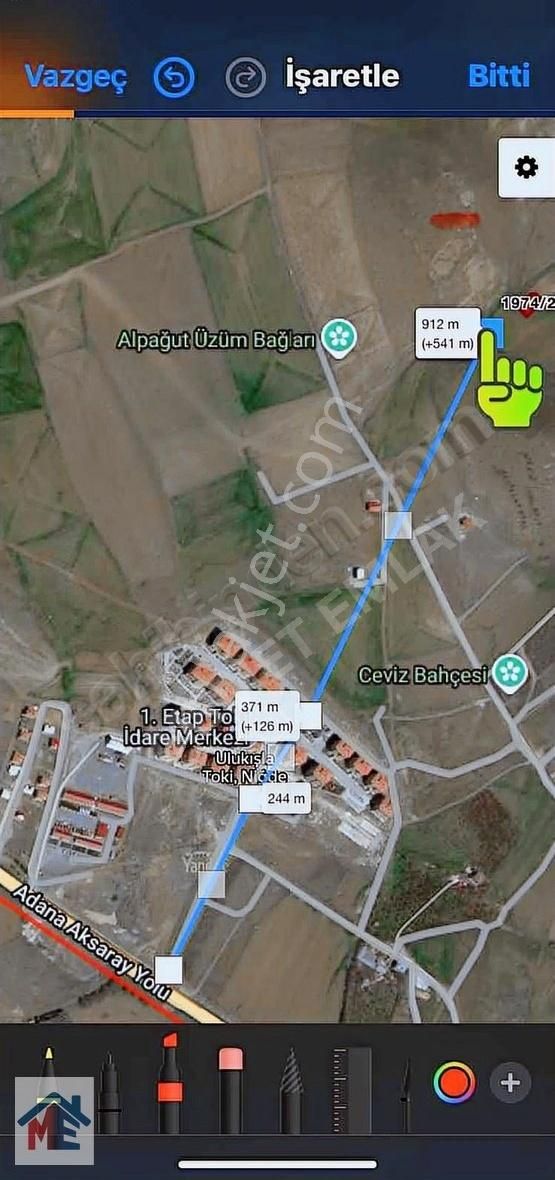 Ulukışla Birinci Toki Arkası İmarlı Ucuz Arsa Alan Kazanır