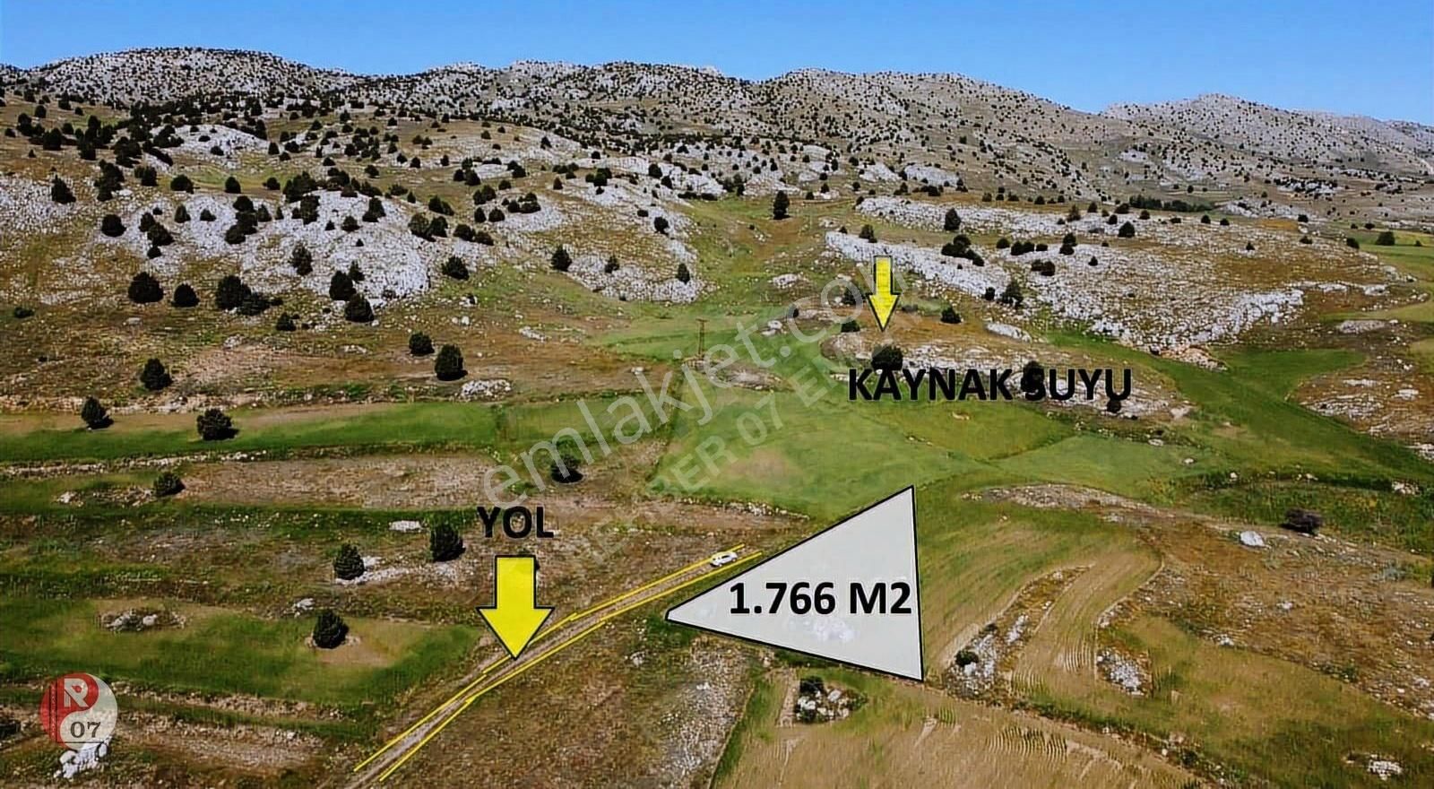 Antalya Korkuteli Taşkesiği Mahallesi'nde Satılık 1.766 M2 Tarla - Görsel 2