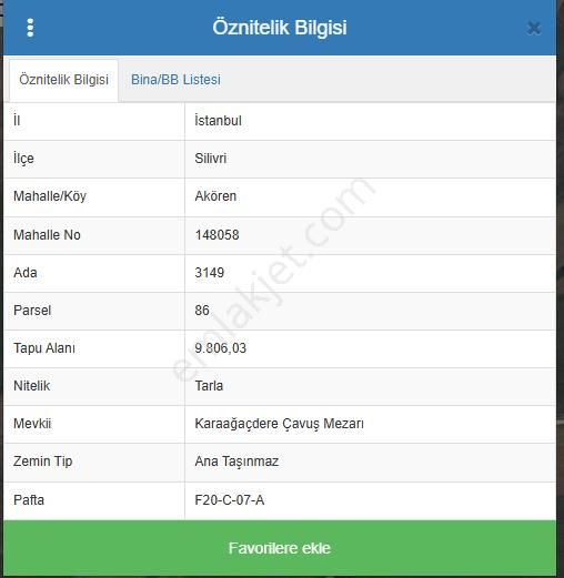 Silivri Akören Muafakatnameli 550 M² Tarla - Görsel 3