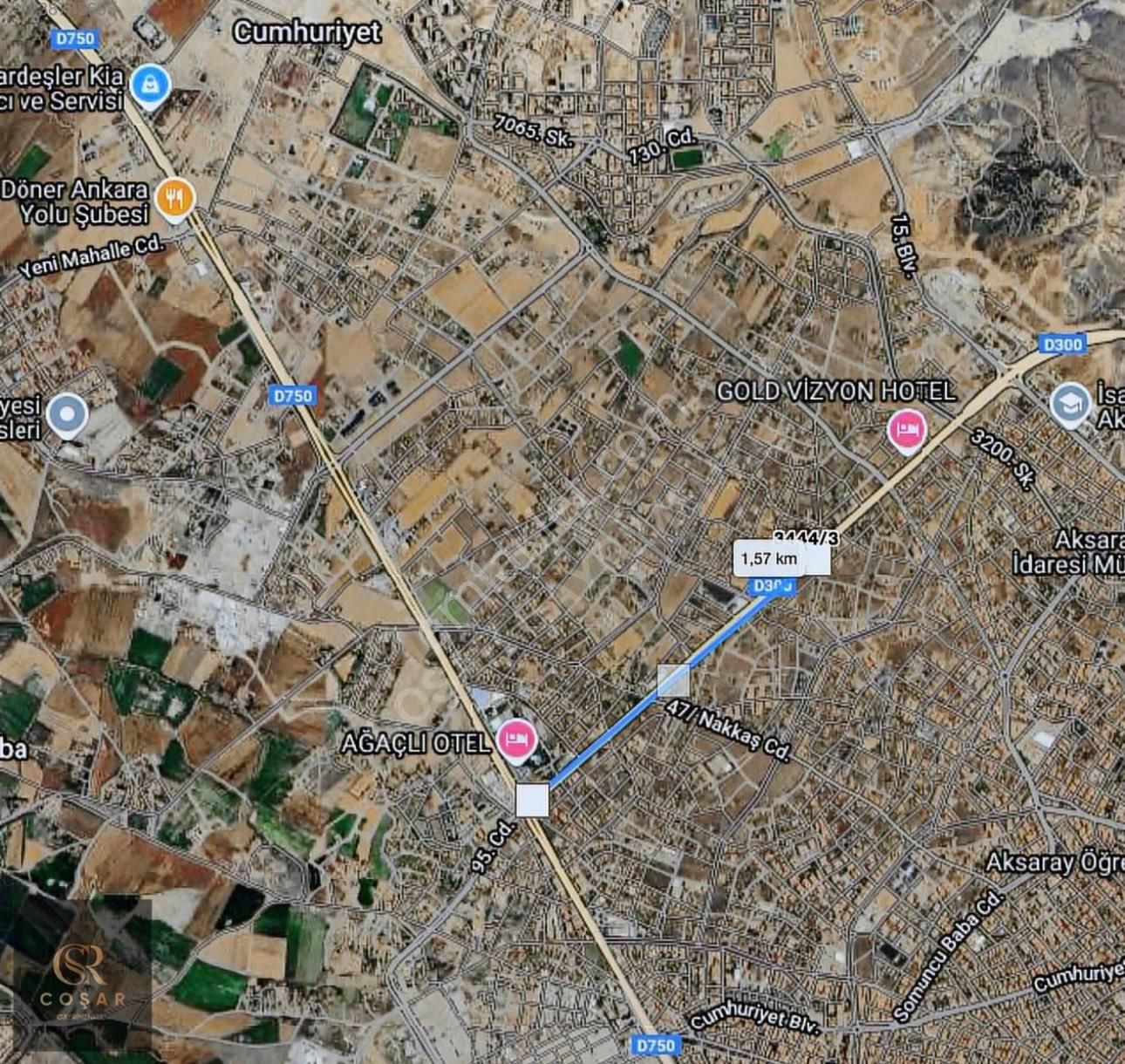 -coşar Gayrimenkul: Hmax:serbest Nevşehir Yoluna Cephe 2215,72m2 - Görsel 3