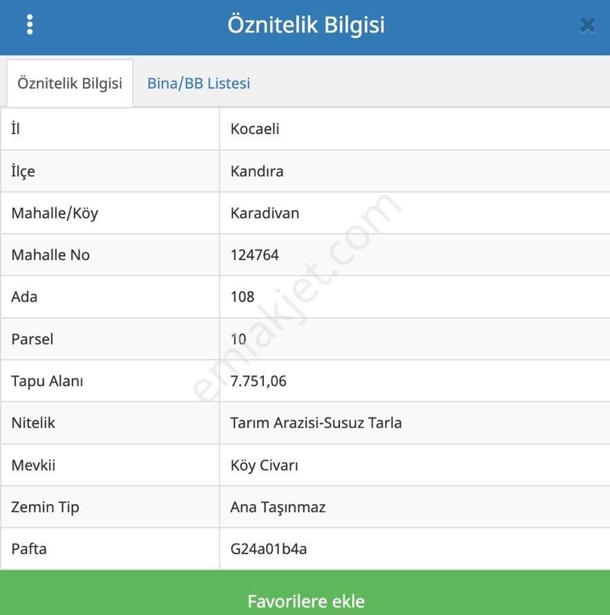 Kocaeli Kandıra Karadivan'da Kiralık Tarım Arazisi