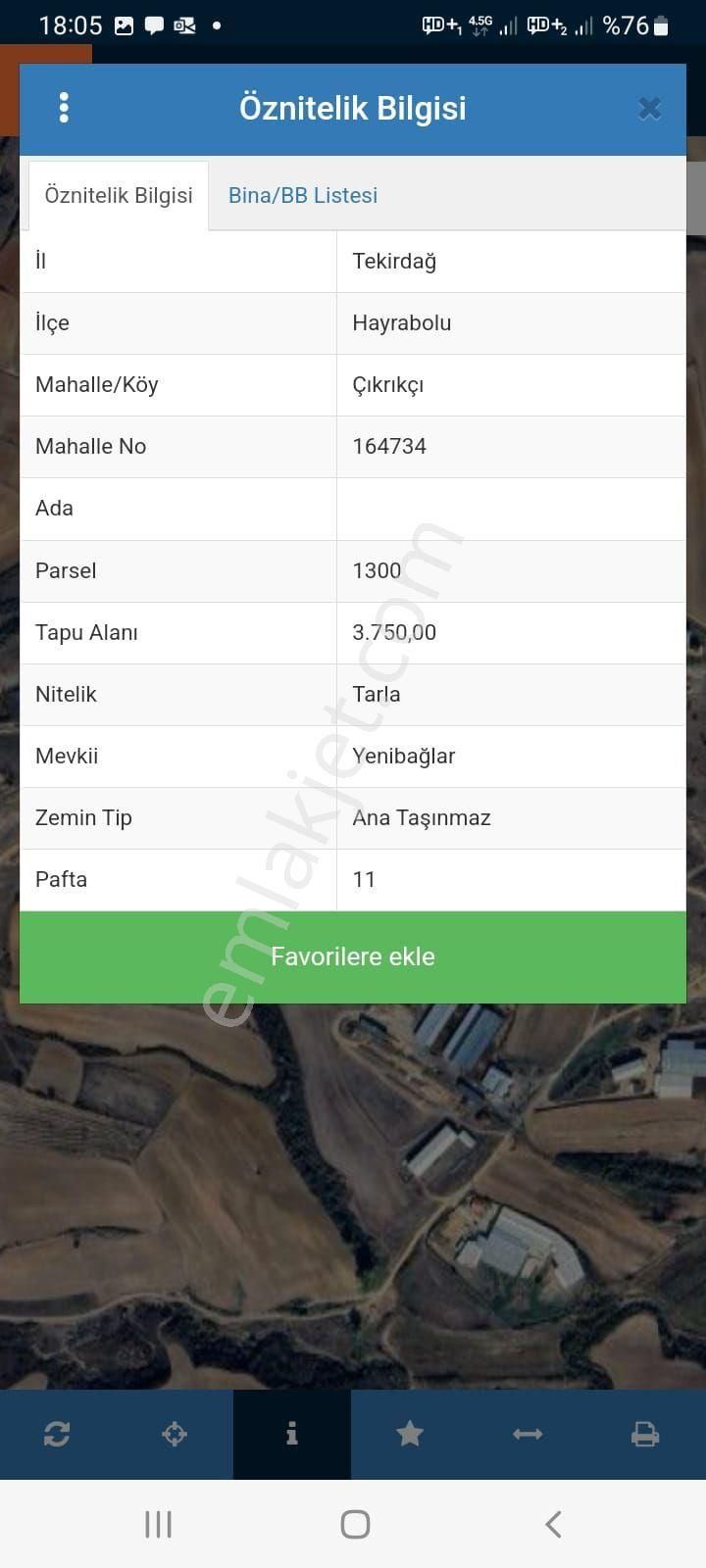 Hayrabolu Çıkrıkçı Köyünde Yenibağlar Mevkiinde Satılık Fırsat Tarla