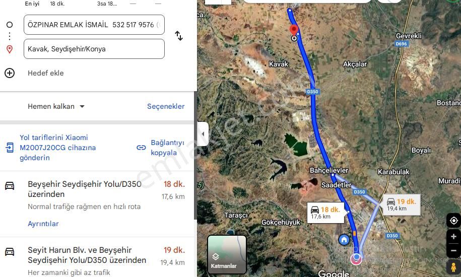 Özpınar ,dan Kavak M. Satılık Bağ-bahçe 2234 M2 Beyşehir Yoluna 220 M.yolu Var. - Görsel 2