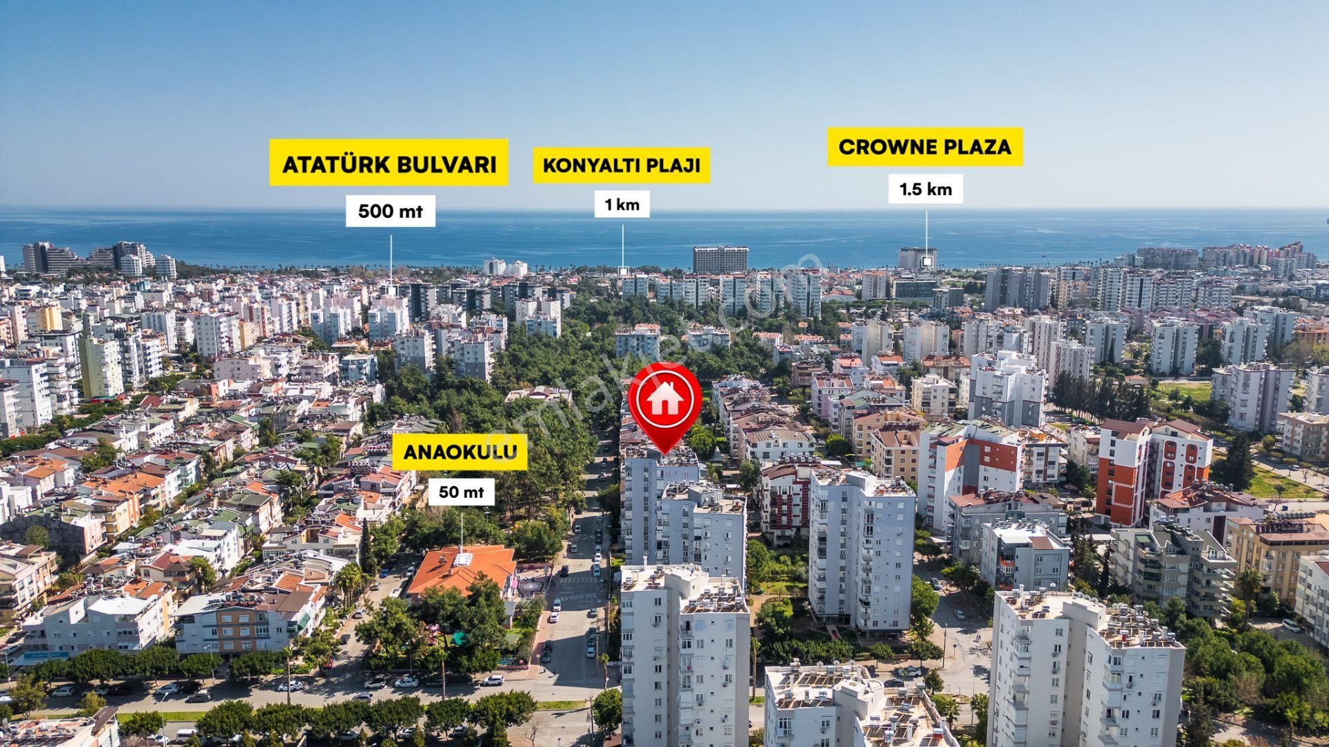 Antalya Konyaaltı Gürsu-satılık 3+1-asansörlü-manzaralı-merkezi