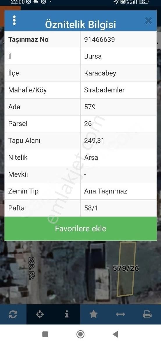 Bursa Karacabey Sırabademler Mahalle Satılık 2⁵ Kat İmarlı Arsa - Görsel 2