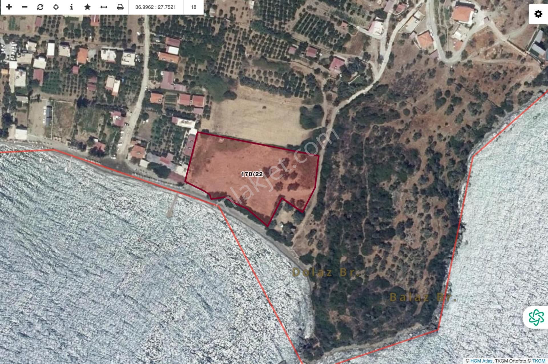 Muğla Bodrum Mazı Sahilinde 6747m² Denize Sıfır Muhteşem Arazi - Görsel 5