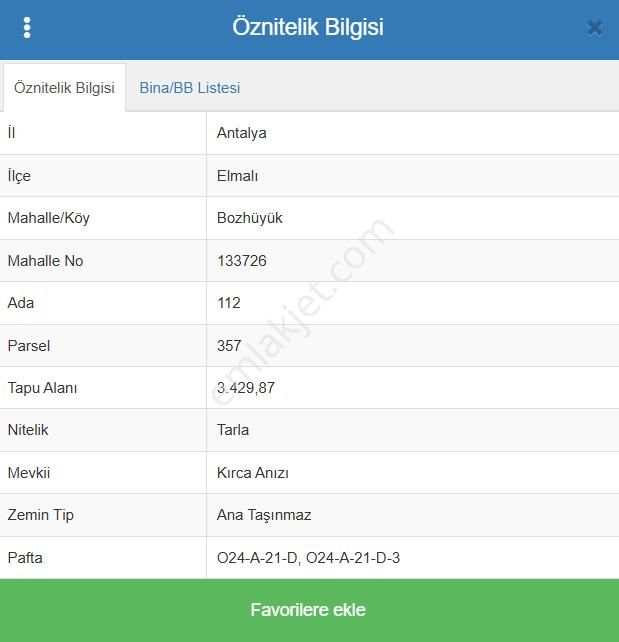 Antalya Elmalı Bozhüyük 3.430m² Kadastral Yolu Cephe Tarla - Görsel 10