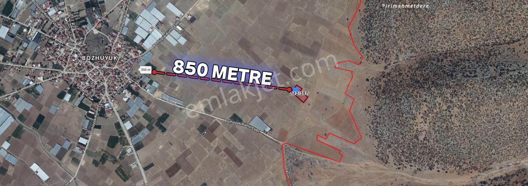 Antalya Elmalı Bozhüyük 3.430m² Kadastral Yolu Cephe Tarla - Görsel 11