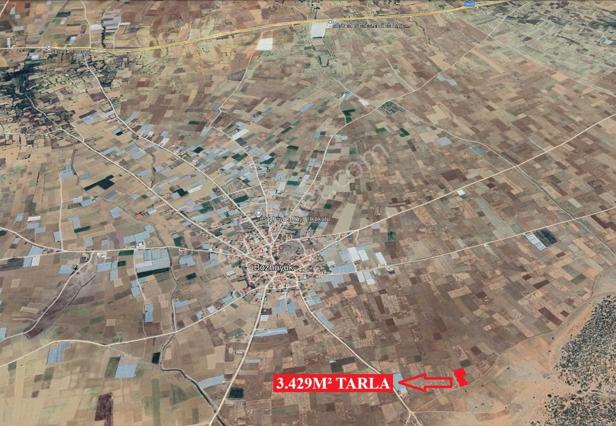 Antalya Elmalı Bozhüyük 3.430m² Kadastral Yolu Cephe Tarla - Görsel 2