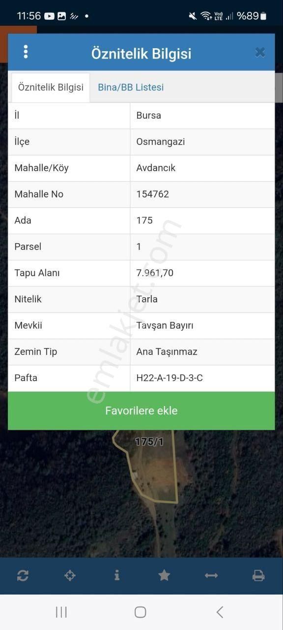 Bursa Osmangazi Avdancıkta Satılık 2700m2 Hisseli Hobibahçesi - Görsel 4