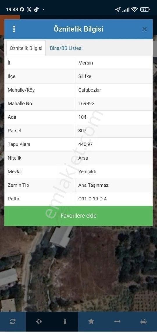 Silifke Çaltıbozkır Yeni Çıktı 440 M2 Arsa 3 Kata İmarlı - Görsel 4